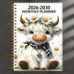 🐮📅 50 % RABATT NU! Söt Månadsplanerare 2026–2030 – Charmig Höglandsko-design för Planering & Vardag ✨