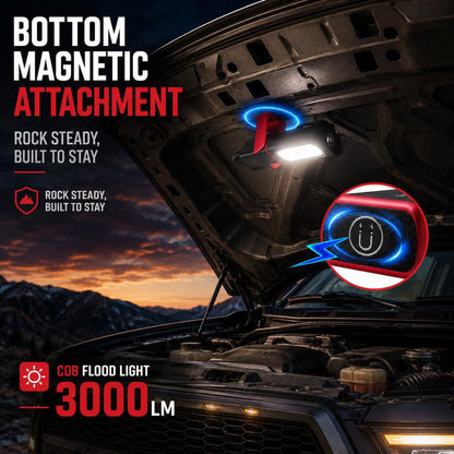📢 50 % RABATT NU! 🔦 Uppladdningsbar COB LED-Arbetslampa med Magnetbas – Handsfree Belysning
