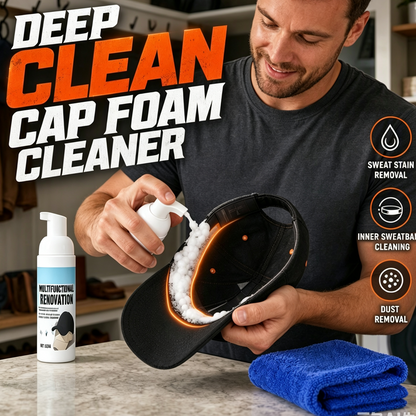 🧢✨ 50 % RABATT NU! Skumrengöring för Kepsar – Rengör Enkelt & Snabbt Utan Sköljning 🧼