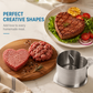 🍔🔥 50 % RABATT NU! ✨ Burgerpress i Rostfritt Stål – Forma Perfekta Runda & Hjärtformade Burgare Enkelt