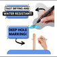💥 50% Rabatt! ✏️ Präzisions-Markierstift – 20 mm lange Spitze, ölbasierte Tinte, wasserfest. Für Fliesen, Holz, Bohrpunkte, enge Spalten. 5 Farben 🛡️