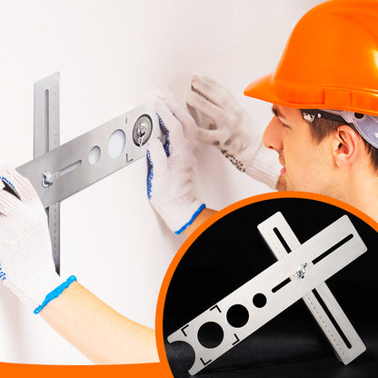 🔧📐 50 % RABATT NU! ✨ Justerbar Hålmall för Kakel & Keramik – Rostfritt Stål, Stabil Positionering & Precisionsborrning 🛠️