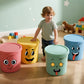 4 ark med roliga klistermärken med smileys