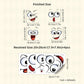 4 ark med roliga klistermärken med smileys