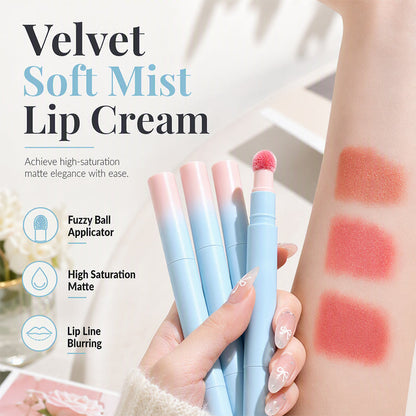 💄💋 50 % RABATT NU! ✨ Mjukt Matt Läppstift med Puffapplikator – Jämn Applicering & Vacker Matt Läpplook 💕🌸