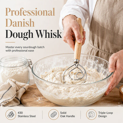 Dansk degvisp i rostfritt stål