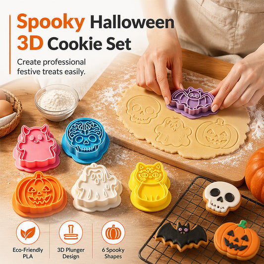 🎃💀 50 % RABATT NU! Halloween Mini Dödskalle Kakform – Skapa Söta & Läskiga Halloweenbakverk 🧁🖤