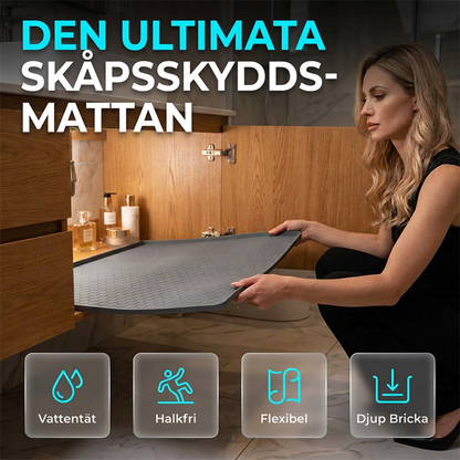 🧼💧 50 % RABATT NU! Multifunktionell Silikonmatta för Under Diskbänken – Skyddar Skåpet mot Spill, Droppar & Fukt ✨