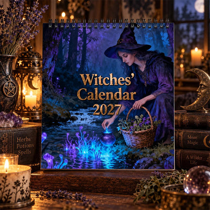 🔮🧙‍♀️ Mystiska Häxkalender 2027 – Magisk & Gotisk Väggkalender för Ett Helt År ✨🌙
