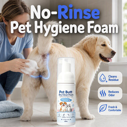 🐾 50 % RABATT! 🧼 Sköljfritt Rengöringsschampo för Hundar & Katter – För Smutsiga Områden Utan Bad