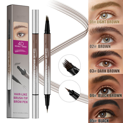✨💖 50 % RABATT! 2-i-1 Flytande Brynpenna – Naturliga Bryn med Hårstråseffekt & Vattentät Finish
