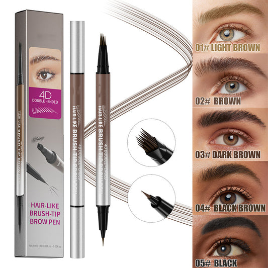 ✨💖 50 % RABATT! 2-i-1 Flytande Brynpenna – Naturliga Bryn med Hårstråseffekt & Vattentät Finish