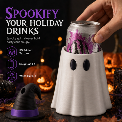 🎃🧙‍♀️ 3D-printad Halloweenburkhållare med Häxhatt