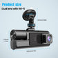🚗📹 Dashcam med 3 Kameror – 1080P Full HD Fram, Inuti & Bak | Mörkerseende & Parkeringsläge