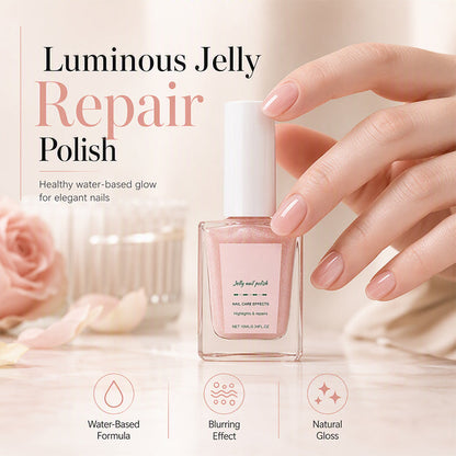 💅Utjämnande Vårdande Nagellack – Naturligt Rosa Pärlglans