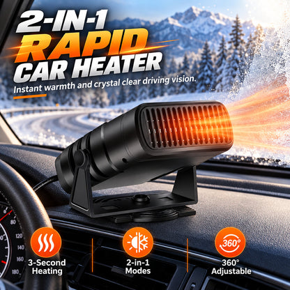 🚗 Bärbar Bilvärmare 12V/24V – Varmare Bil & Klarare Vindruta i Vinter ❄️