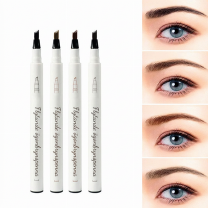✨ Microblading-Ögonbrynspenna med Fyruddig Spets – Naturliga, Hårfina Linjer