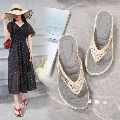 Flipflops för kvinnor med mjuk dämpning och sandaler med hålfotsstöd