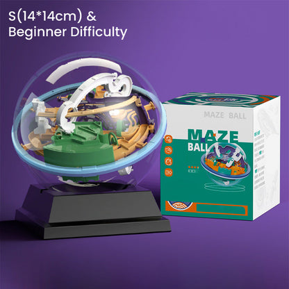 3D Gravity Maze Ball med 100 utmanande barriärer